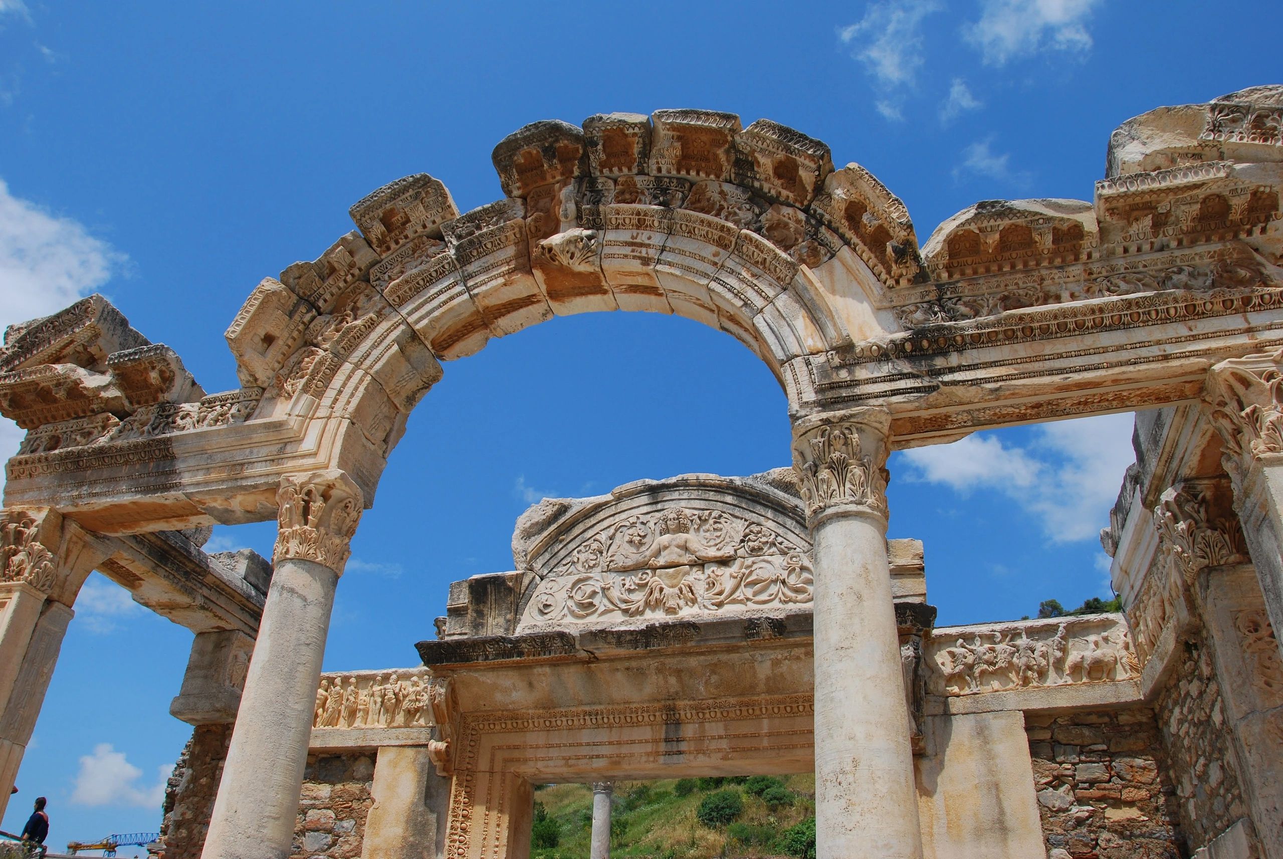 Temple of Hadrian arch in Ancient Ephesus